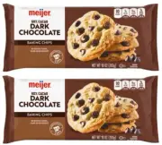 Meijer Dark Bittersweet Chocolate Baking Chips, 10 oz (2 Bags) 60% Cacao