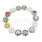 40*29mm Furniture Flower Ceramic Knobs Kids Room Cupboard Dresser Pulls Handles