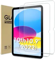 [2-Pack] Screen Protector For iPad 10th Gen 2022 (10.9") Tempered Glass [HD Clear] [9 Hardness]