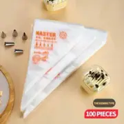 100 Disposable Pastry Bags For Cake Icing Sugarcraft Cupcake Decorating Tool Set