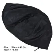 Black Fire Pit Cover Round Patio Outdoor Fireplace Cover Waterproof Dustproof AC