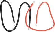 Zerodeko 1Pair Battery Inverter Cables for Auto Rv Solar Power Supply Flexible Flame Retardant Wear Resistant Wire High Conductivity