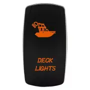 BACKLIT ORANGE ROCKER SWITCH DECK LIGHTS JEEP TACOMA MARINE UTV ATV OFF ROAD