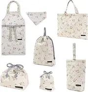 COLORFUL CANDY STYLE NT503100 Kindergarten Entrance 6-Piece Set, Water Repellent Type, Lesson Bag, Shoe Case, Drawstring Gymnastics Clothes Bag, Lunch Bag, Cup Bag, Small Compartment, Apron, 100-120,