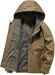[SWEPER] Men'S Fleece Coat - Luxury Men'S Clothing Motorcycle Jacket Overcoat Parkas Winter Coat Jackets Tactical Clothes Coats &Amp; Man Plus Size