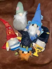 Hug Feel the Love Gnomies 10" Set of 4 Plush Toys With Tags + 1 Easter Gnome