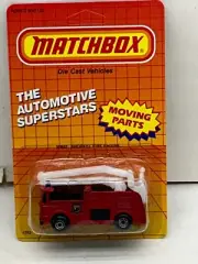 1987 MATCHBOX SUPERFAST #63 SNORKEL FIRE ENGINE TRUCK NEW ON CARD