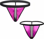 [iiniim] Men's G-String Bikini Couples Lovers Shiny Metallic T-Back Underwear