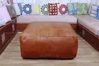 Un-Stuffed Moroccan Ottoman Leather Footstool Aamazing Pouffe