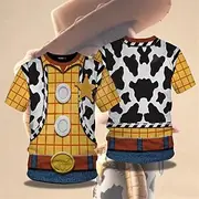Toy Story Lightyear Woody Buzz Lightyear T-shirt Anime Cartoon Anime Basic Street Style For Couple's Men's Women's Adults' Back To School 3D Print