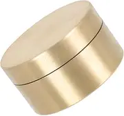 Elegant Brass Keepsake Storage Sealed Waterproof Round Box for Jewelry Paperweight and Portable for Home and Travel