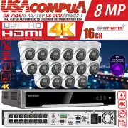 Hikvision IP Security Camera System 4K 16POE 4MP IP Camera Outdoor ColorVu CCTV