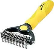 Pet Undercoat Rake - 2 Sided Dematting Tool for Dogs and Cats - Safe Grooming & Deshedding Brush - Comb Out Mats & Tangles Easily