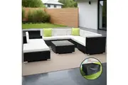 Gardeon 9-Piece Outdoor Sofa Set Wicker Couch Lounge Setting Cover