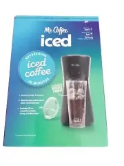 Mr. Coffee Iced Coffee Maker Single Serve Reusable Tumbler Scoop & Filter NIB