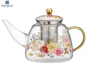 Ashdene 1.3L Springtime Soiree Infuser Glass Teapot