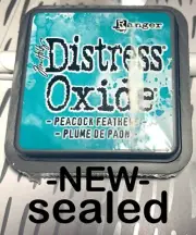 NEW Ranger Tim Holtz Distress Oxide Peacock Feathers Ink Pad Stamping Ink Crafts