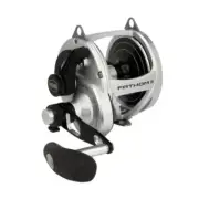 Penn Fathom II 10XNLD2 Black/Silver Lever Drag 2 Speed Overhead Fishing Reel - F