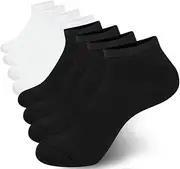 [Cropgain] 8 Pairs Bamboo Trainer Socks Women's Short Ankle Half Socks Running Socks Sports Socks Gifts for Women