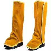 Leather Welding Spats, Fire Resistant Welding Boot & Shoes Covers,Protect Foot