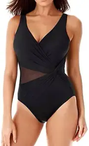 Miraclesuit L115301 Women's Illusionist Circe One Piece Swimsuit Size 16