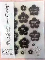 My Sentiments Exactly Clear Acrylic Stamps Set Y544 Posey Tags NEW