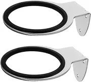 PACKOVE 2pcs Stainless Steel Hair Dryer Wall Holder Space Saving Blow Dryer Mount for Bathroom and Salon Easy Installation Neat Organization Attractive Design Suitable for All Spaces