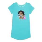 Disney Encanto Mirabel Short-Sleeved Turquoise Girl's Nightgown, Nightshirt