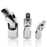 Dianrui 3PCS Metal Universal Joint Socket Adapter,1/4", 3/8", 1/2" Rotating S...
