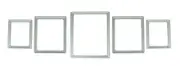 White Beveled Wood Look 5 Piece Gallery Wall Photo Frame Set