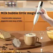 MINI Milk Frother USB Rechargeable 3 Speeds Foam Maker Coffee Whisk Mixer Electr