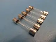 (5) F02A250V1/2A 1/2A 0.5A 250V Cartridge Holder 3AG FAST BLOW FUSE 1/4" 1-1/4"