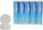 Premium Compressed Tissue Coins in Sealed Cases - 5 Tubes - 50 Portable 100% Natural Organic Hygienic Towel Wipes