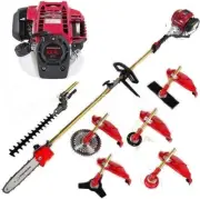 GX50 Gas Powered Brush Cutter 4-Cycle Weed Eater,7 in 1 Dual Line String trimmer