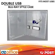 PREMIUM DOUBLE USB Case - USB Blu-Ray Style - 14mm Spine for Paper Covers