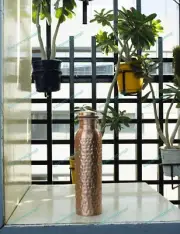 Hammered Copper Water Bottle Leak Proof Joint Free (Ayurveda Health Benefit)
