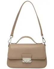 [Mocha] Brooklyn Messenger Crossbody Bag in Taupe