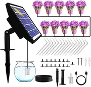 zolyet Solar Automatic Drip rigation Kit -Siphon Solar Powered rigation System for Garden Balcony 1-600s Timer Easy DIY Self Watering Device Supported 10-15 Pots Plants Black