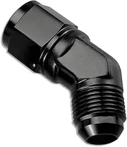 6AN Fitting Adapter, 6AN Female to AN6 Male 45 Degree Swivel Adapter Fitting Aluminum Full Flow Elbow Fitting Adapter 1 PC