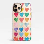 iPhone 16 Pro Max 15 14 13 12 Plus Case Clear Shockproof Heart Love Cover