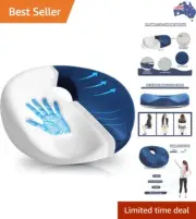 Donut Pillow for Tailbone Pain Relief and Hemorrhoids, Memory Foam Donut Cush...