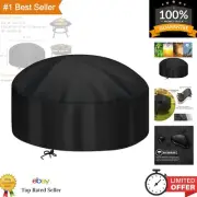 All-Weather Round Fire Pit Cover 44"Dia - Heavy-Duty Oxford Fabric Protection