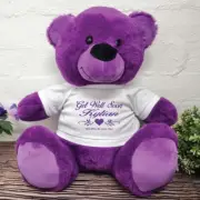 Get Well Bear with Personalised T-Shirt Purple 40cm