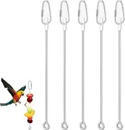 yesSMI Stainless Steel Bird Fruit & Vegetable Stick Skewers, 5-Pack, Adult Bird Treats