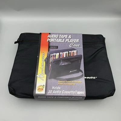 Vintage Music Movers Nylon Cassette Tape & Portable Player Carrying Case NEW