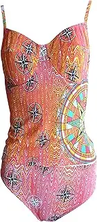 [solar.] Tan Thru Underwired Tankini Bikini Red/Yellow/Purple Size 14 B-Cup, red, 38