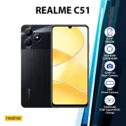 Realme C51 4GB+128GB Global Ver. Dual SIM Unlocked Android Cell Phone - BLACK