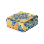 Van Gogh Irises Crystal Glass Keepsake Box with Velvet Liner 4.7 Inch