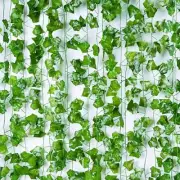 12pcs Fake Ivy Leaves, Fake Vines Artificial Garland UV Resistant Greenery