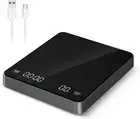 AMIR Digital Kitchen Scale with Timer, Drip Espresso Scale 3kg/0.1g High Prec...